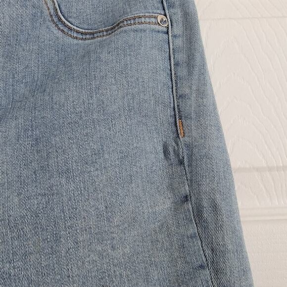 Rag & Bone High-Rise Step Hem Frayed Skinny Cropped Jeans Light Wash Size 29 - Picture 6 of 8